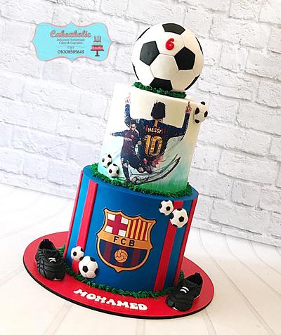 Barcelona Messi cake - Cake by Cakeaholic22