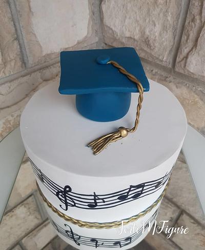 Music graduation cake💙💙💙 - Cake by TorteMFigure