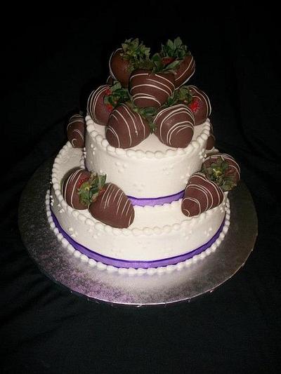 Chocolate Strawberry Wedding Cake - Cake by caymancake