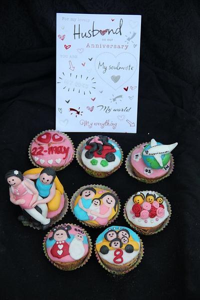 Anniversary love story cupcake - Cake by Sreeja -The Cake Addict