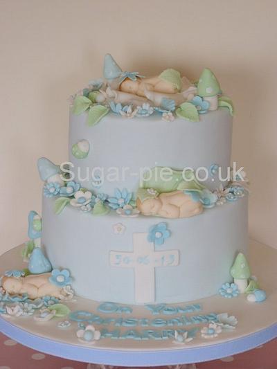 Baby boy woodland christening cake  - Cake by Sugar-pie