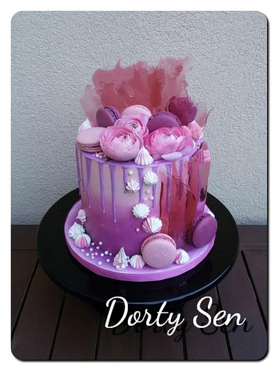 Pink drip cake - Cake by Alena Boháčová - Dorty Sen
