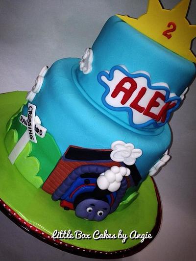 Thomas the Train - Cake by Little Box Cakes by Angie