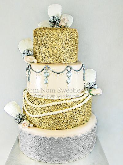 20's Glam Wedding Cake - Cake by Nom Nom Sweeties