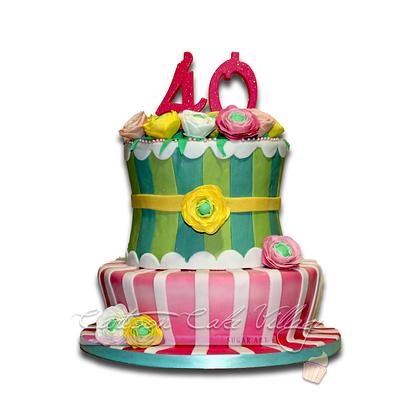 My 40th Birthday - Cake by Eliana Cardone - Cartoon Cake Village