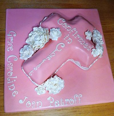 Confirmation Cross Cake - Cake by Jenny Kennedy Jenny's Haute Cakes