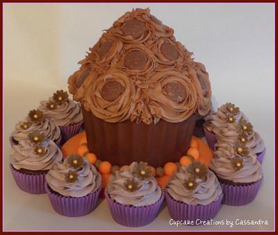 Giant Chocolate orange Cupcake - Cake by Cupcakecreations