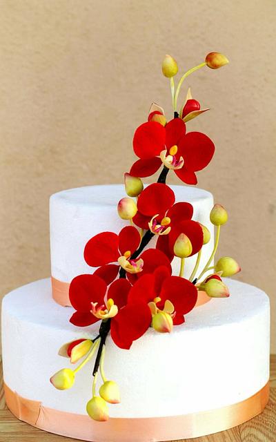 Red Orchids - Cake by Anand
