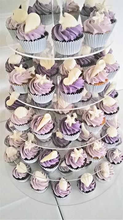 Ombre seaside cupcakes - Cake by Sweet Bea's