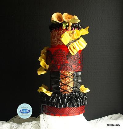Couture Cakers Collaboration : Burlesque - Cake by Sweet Dreams by Heba 