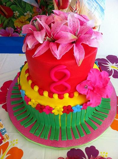 luau birthday - Cake by Christie's Custom Creations(CCC)