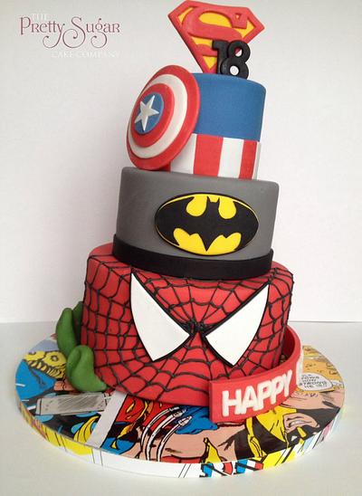 Superheroes! - Cake by The pretty sugar cake company