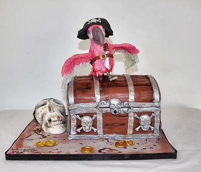 Pirate Cake  _ Treasure chest cake - Cake by Lamputigu