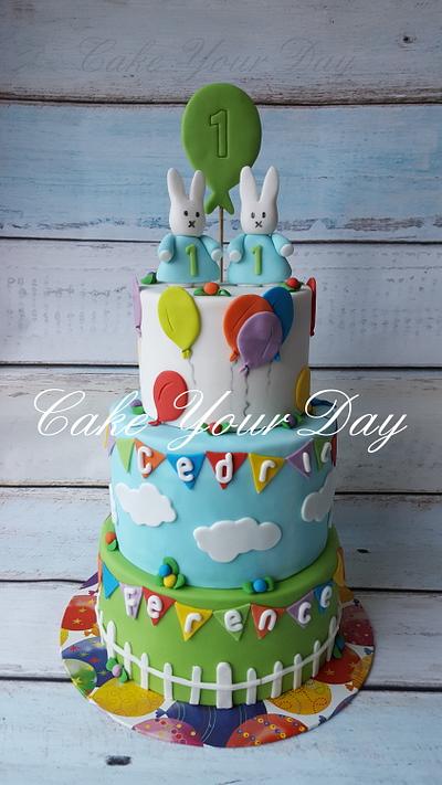 Twins Miffy cake - Cake by Cake Your Day (Susana van Welbergen)