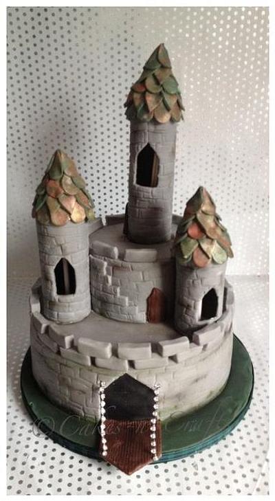 grey castle - Cake by June milne
