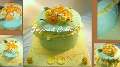 Aunties 80  - Cake by Sugarart Cakes