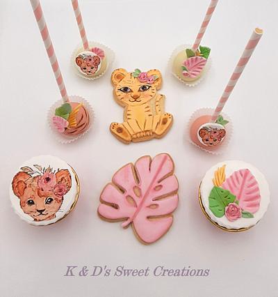 Little tiger themed candy bar for girls - Cake by Konstantina - K & D's Sweet Creations