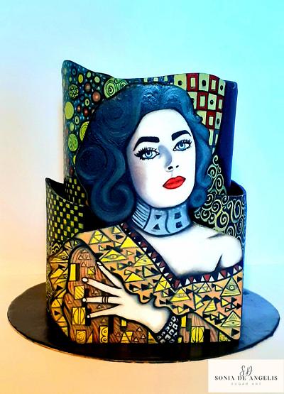 La mia "Elizabeth Taylor" ispirata a klimnt - Cake by Sonia De Angelis Sugar Art