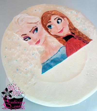 Frozen's Anna & Elsa - Cake by Enticing Cakes Inc.