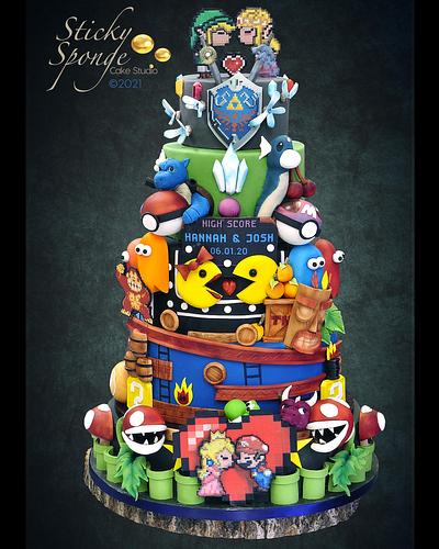 Game wedding cake - Cake by Sticky Sponge Cake Studio