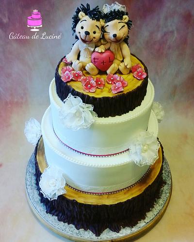 Hedgehog wedding - Cake by Gâteau de Luciné