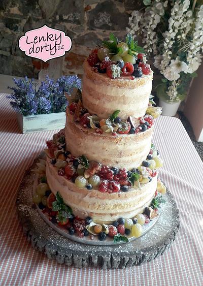 Wedding naked cake - Cake by Lenkydorty