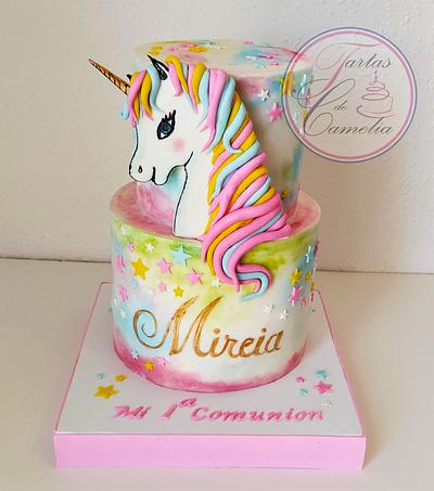 TARTA COMUNION UNICORNIO MIREIA - Cake by Camelia