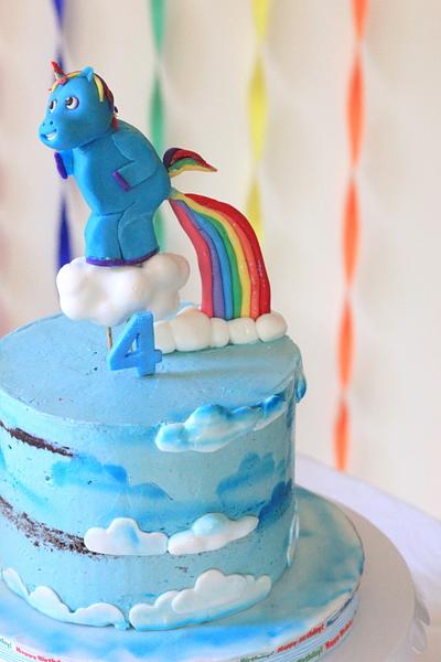 Unicorn pooping Rainbow - Cake by Sreeja -The Cake Addict