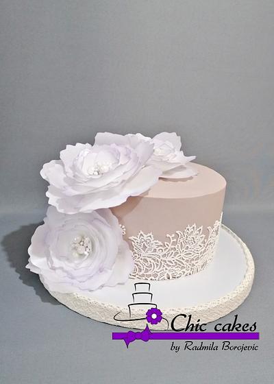 Cake with lace - Cake by Radmila