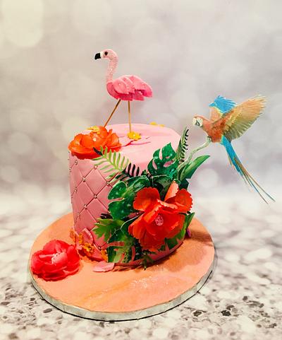 Flamingo cake  - Cake by Les gâteaux de Chouchou -Bretagne 29N