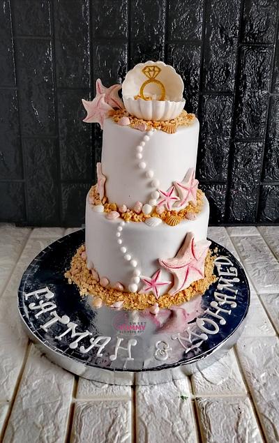 Shell wedding cake - Cake by MennaSalah