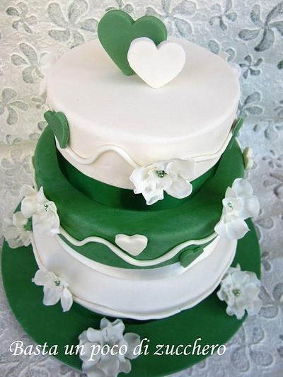 Torta nozze di smeraldo - Cake by Basta1pocodizucchero