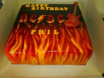 ACDC Cake Made with real oranges inside - Cake by Deborah Wagstaff