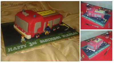 Fireman Sam's Engine - Cake by Once Upon a Cake by Dorianne