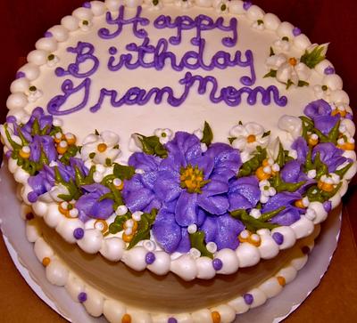 Purple / lavender buttercream cake - Cake by Nancys Fancys Cakes & Catering (Nancy Goolsby)