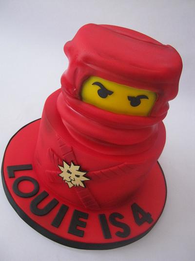 Red Ninjago Lego 2 Tier Birthday Cake - Cake by Sam Harrison