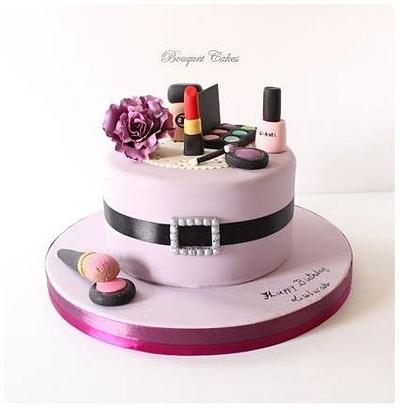 Makeup cake - Cake by Ghada _ Bouquet cakes