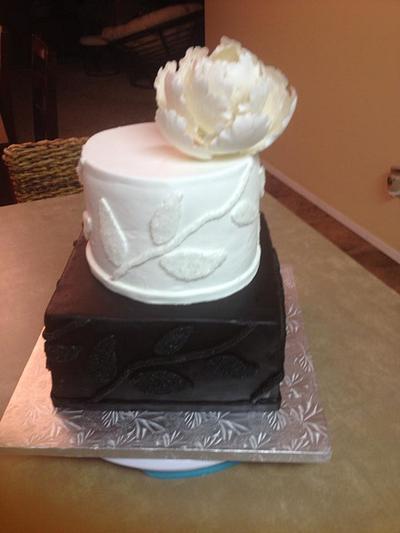Black and White birthday cake - Cake by Sweet Art Cakes