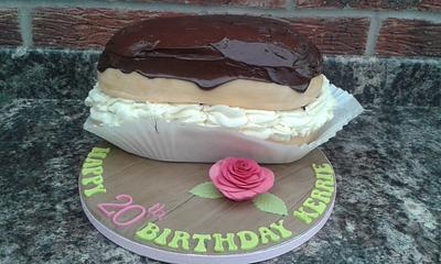 Supersized Chocolate éclair - Cake by Karen's Kakery