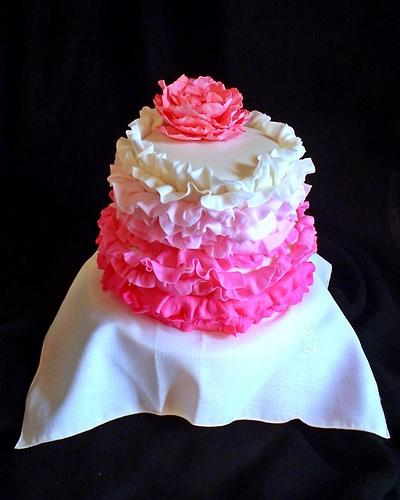 Ruffles in pink - Cake by Reposteria El Duende