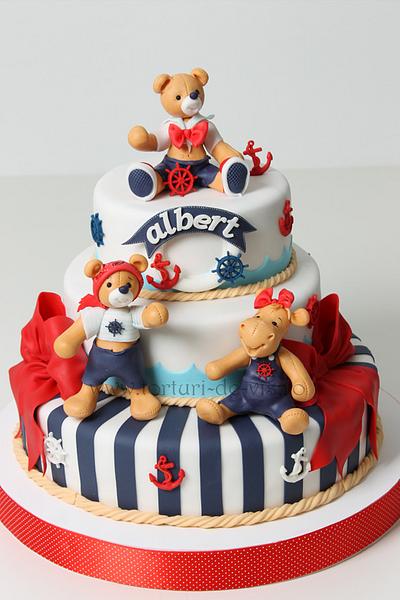 Navy themed christening cake for Albert - Cake by Viorica Dinu