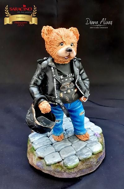 Teddy Bear -Motorcyclist Challenge - Cake by  Diana Aluaş
