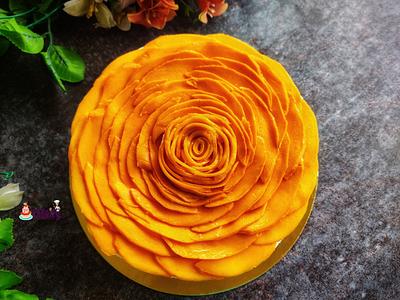 Mango rose cake - Cake by Nikita shah