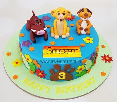 Simba and friends cake - Cake by Sweet Mantra Homemade Customized Cakes Pune