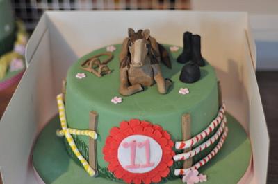 Horse Riding Themed Cake - Cake by Lisa-Marie Gosling