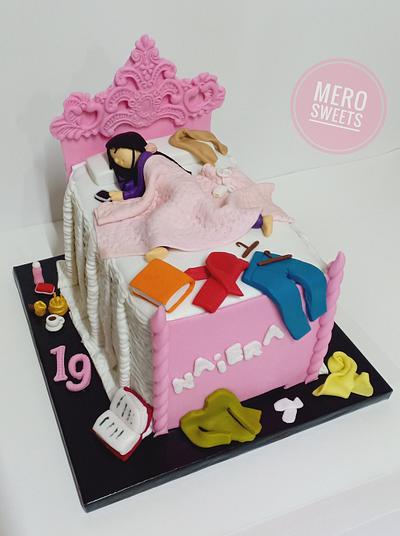 sleeping girl cake - Cake by Meroosweets
