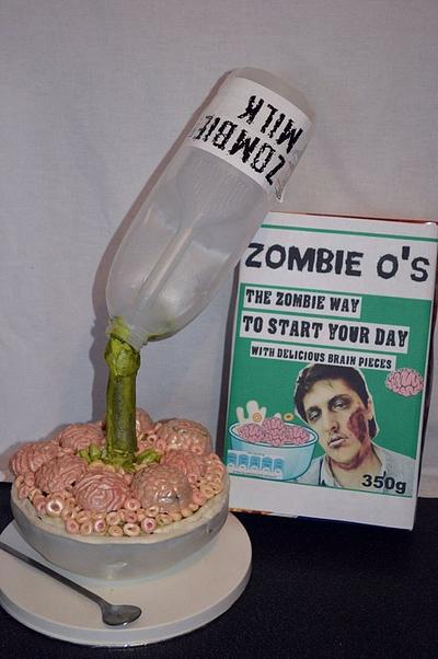 #sugarartzombiescollaboration zombie breakfast - Cake by Adampastryguy