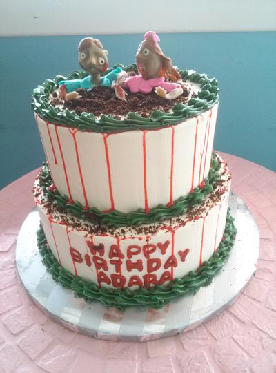 Zombie Birthday 2 - Cake by KarenCakes