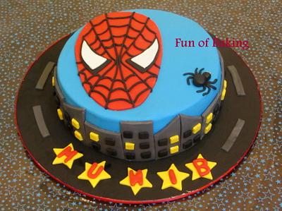 Spiderman theme cake - Cake by zille