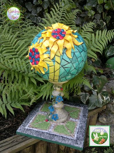 Sunflower-Gardens of the World collaboration  - Cake by AWG Hobby Cakes